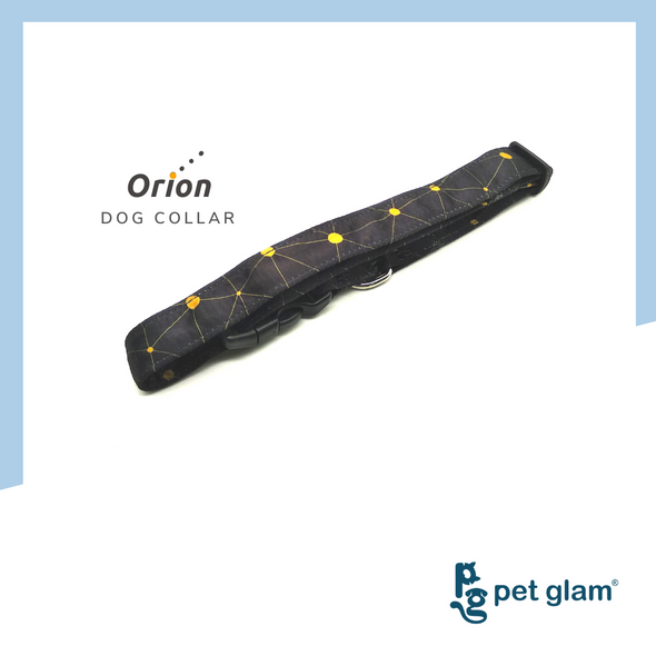 Pet Glam Dog Collar Orion with durable clip Lightweight & Durable Fabric Collar for Dogs