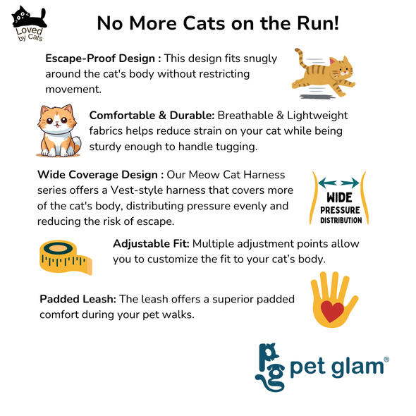 Pet Glam Cosy Cat Harness Nebula | Escape Proof Harness for Cats
