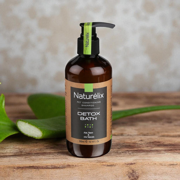 Naturelix-Detox Bath-Best Tick & Flea Repellent Dog Shampoo & Conditioner-Control Body Odour in Dogs
