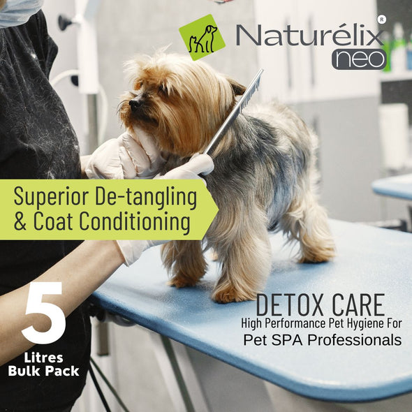 Naturelix Detox Bath Pro-Dog Shampoo Conditioner for Dog Groomers- 5 Litres Bulk Pack