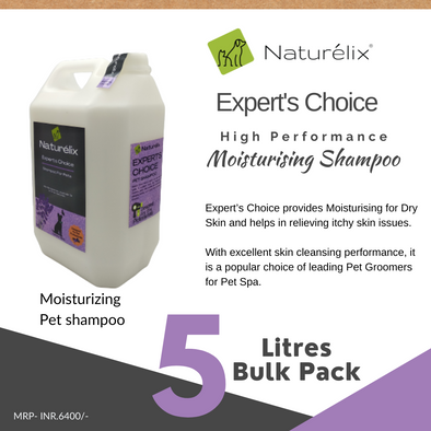 Naturelix Experts Choice-Dog Shampoo For Dog Spa- 5 Litres Bulk Pack