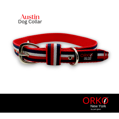 Orko New York Adjustable Dog Collar Belt for Large Dogs Austin