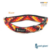 Pet Glam Dog Collar-Blaze-Comfortable inner Lining-for Small Medium Large Fits-Puppy Dogs, Beagles, Labs, Indies, Huskies, JRT-Sprint Collection-Sprint