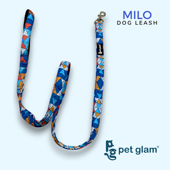 Pet Glam-Dog Leash MILO Large-with Padded Handle 1" wide - Leash for Big Dogs