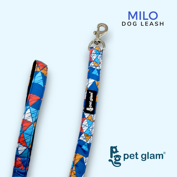 Pet Glam-Dog Leash MILO Large-with Padded Handle 1" wide - Leash for Big Dogs