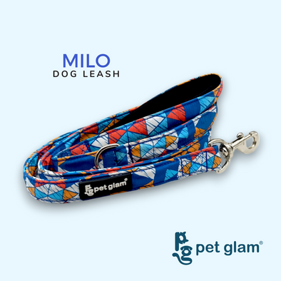 Pet Glam-Dog Leash MILO Large-with Padded Handle 1" wide - Leash for Big Dogs