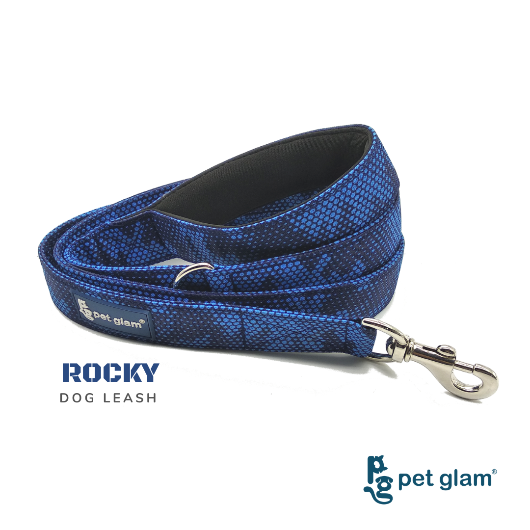 Pet Glam Rocky Dog Leash for Large Dogs | 5 Ft Leash with Padded Handle and Strong Dog Hook