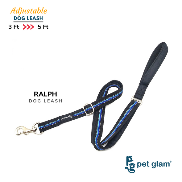 Pet Glam Adjustable Dog Leash for Dog Training and Pet Walks-Ralph- 1"Wide 3-5 Feet Long
