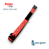 Pet Glam-Padded Dog Collar Polar Ninja for Small Medium Large Dogs