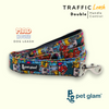 Pet Glam Double Handle Traffic Leash For Dogs Mad House | 5 Ft Long X-Large 1.5 inch W