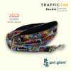 Pet Glam Double Handle Traffic Leash For Dogs Mad House | 5 Ft Long X-Large 1.5 inch W