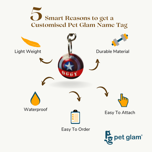 Customised Dog Name Tag-Riley-Round