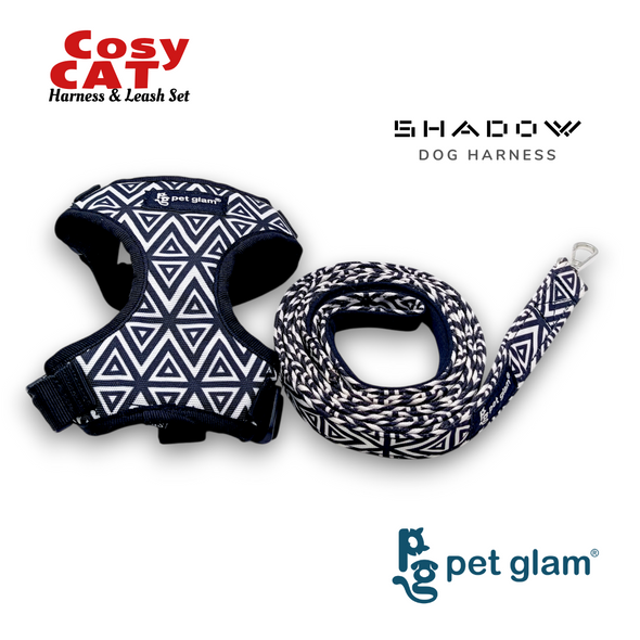 Pet Glam Cosy Cat Harness Shadow | Escape Proof Harness for Cats