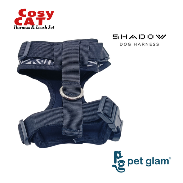 Pet Glam Cosy Cat Harness Shadow | Escape Proof Harness for Cats