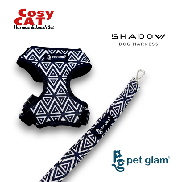 Pet Glam Cosy Cat Harness Shadow | Escape Proof Harness for Cats
