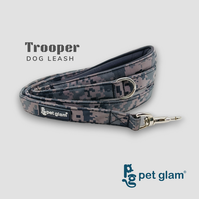 Pet Glam-Dog Leash Trooper Large-with Padded Handle 1" wide