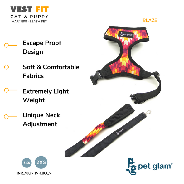 Pet Glam Vest Fit Cat Harness-BLAZE