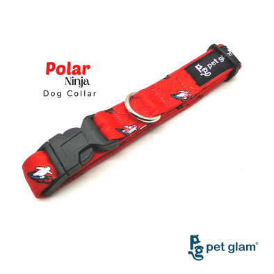 Pet Glam Strong Dog Collar Pollar Ninja for large medium small dogs High quality Buckle button lock.