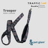 Pet Glam Double Handle Traffic Leash For Dogs Trooper| 5 Ft Long X-Large 1.5 inch W
