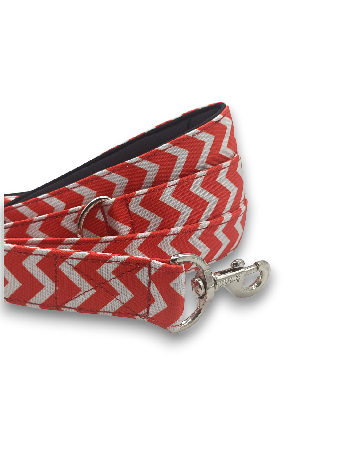 Pet Glam Scarlet Traffic Dog Leash 5 Ft Long 1.5 Inch Wide Double Handle Control | Heavy Duty Padded Grip