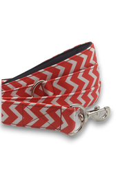 Pet Glam Scarlet Traffic Dog Leash 5 Ft Long 1.5 Inch Wide Double Handle Control | Heavy Duty Padded Grip