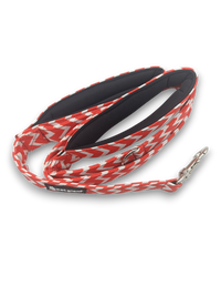 Pet Glam Scarlet Traffic Dog Leash 5 Ft Long 1.5 Inch Wide Double Handle Control | Heavy Duty Padded Grip