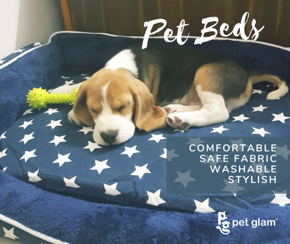 Star Dog Bed with Washable Covers for Small-Medium Breeds