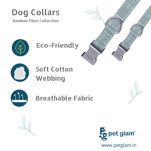Dog Collar Bamboo Fiber Collection-Green