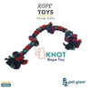 Pet Glam 4 Knot Rope Toy for Dogs-Chew Safe Toys for Dogs and Puppies