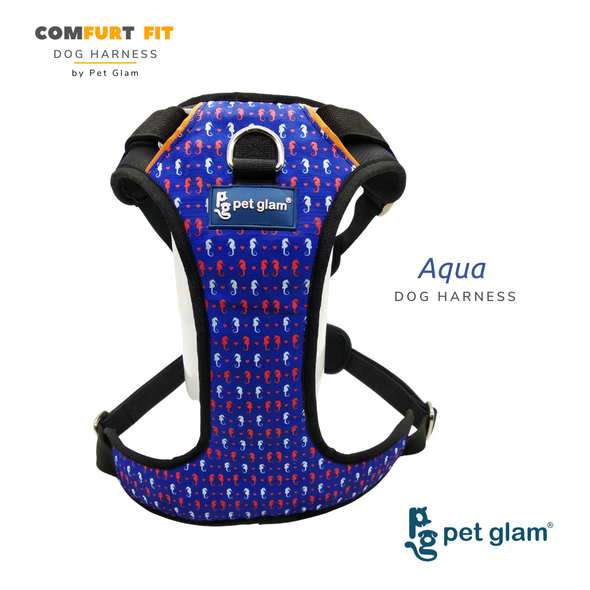 Pet Glam Dog Harness AQUA