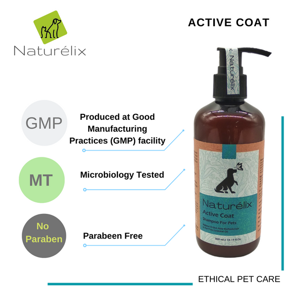 Naturelix Active Coat Dog  Shampoo-Hair Shed Control Shampoo for Dogs