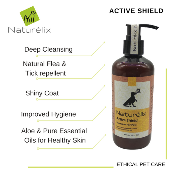 Naturelix Active Shield Dog  Shampoo-Tick & Flea repellent Shampoo for dogs