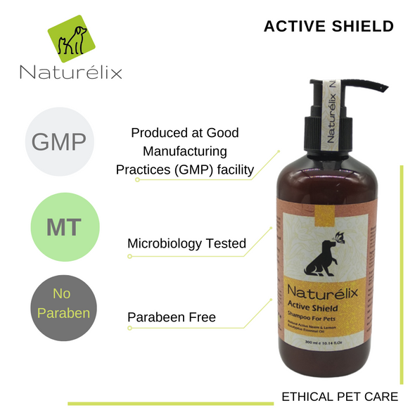 Naturelix Active Shield Dog  Shampoo-Tick & Flea repellent Shampoo for dogs