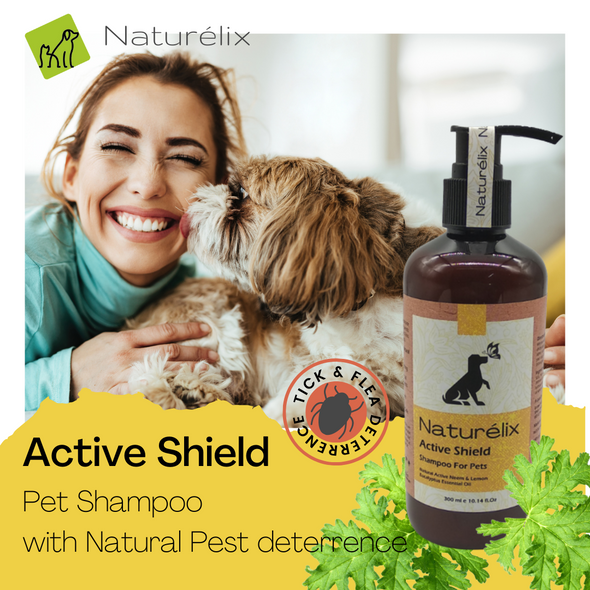 Naturelix Active Shield Dog  Shampoo-Tick & Flea repellent Shampoo for dogs