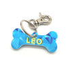 Custom Dog Name Tag-Bone Blue