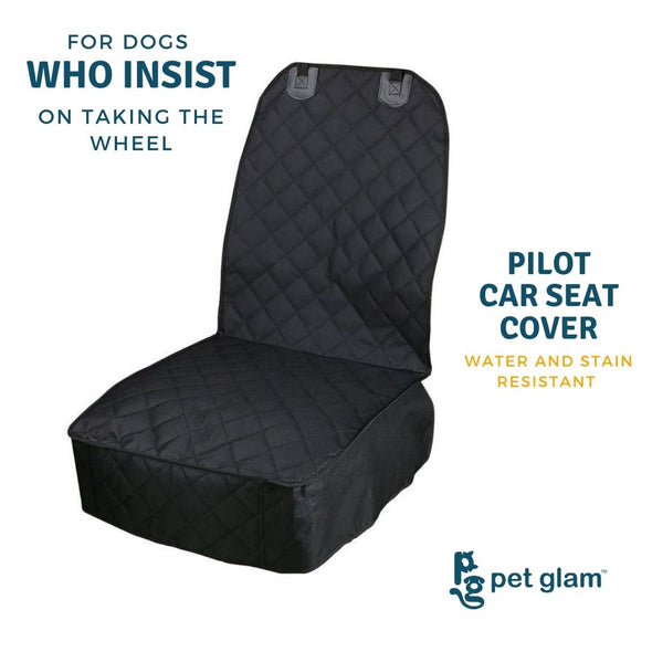 Pet Glam Car Seat Cover Front Seat - For Cats & Dog Travel-Carbon