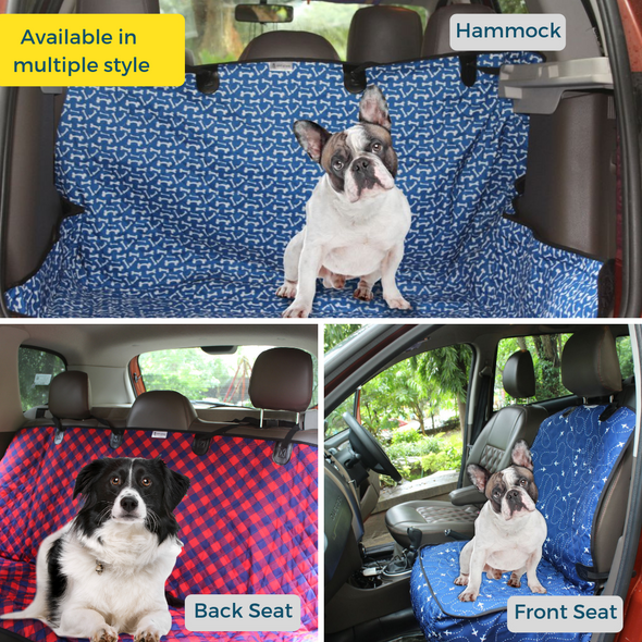 Car Seat Cover-Dino-Waterproof Scratch-Proof Nonslip-Pet & Human Travel (Back Seat)
