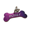 Custom Name Tag for Dogs & Cats-Bone Purple