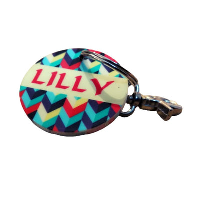 Customised Dog Name Tag-Riley-Round