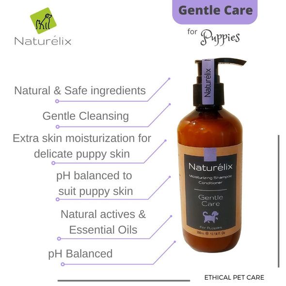 Naturelix Gentle Care puppy shampoo conditioner-sensitive and delicate puppy shampoo for dogs-300 ml