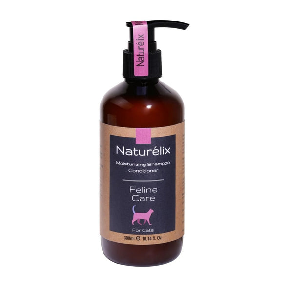 Naturelix Feline Care Cat Shampoo with Natural Conditioner and colloidal Oats- for All Common cat Breeds and Persian Cats-Hypoallergenic for Sensitive skin-300 ml