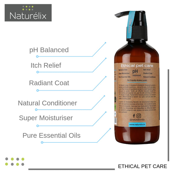 Naturelix-Spa Care-Dog Shampoo & Conditioner for Hair Fall Control & Skin issues & Body Odour in Dogs & Cats
