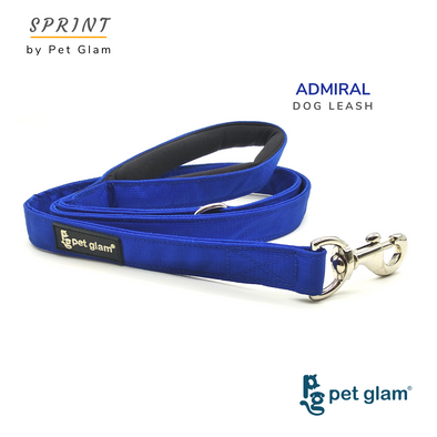 Pet Glam-Sprint Dog Leash ADMIRAL-with Padded Handle-Heavy Duty Hardware-5 Ft Long 1 inch Wide