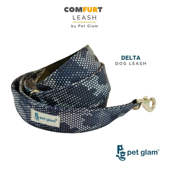 Pet Glam Dog Leash DELTA with Padded Handle-Heavy Duty Hardware-5 Ft Long X-Large 1.5 inch Wide