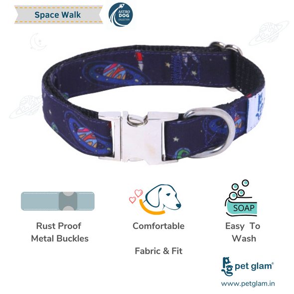 Space Walk Dog Collar Leash Set for Beagles-Shihtzu-Lhasa-Indies