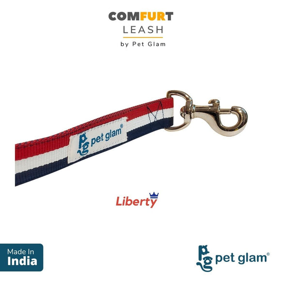 Pet Glam Dog Leash ComFURt Liberty with Padded Handle- Heavy Duty Hardware-Dog Walks Leash Training-5 Ft Long