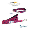 Pet Glam BAILEY Cotton Dog Collar Leash Set -for Beagles ShihTzu Lhasa Labradors