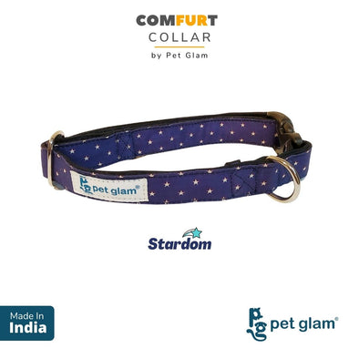 Pet Glam Dog Collar Stardom -Comfortable Padded Lining-for Medium-Large Dogs-Durable Hardware-Fits-Beagles, Labs, Indies, Gold Retrievers, Huskies