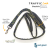 Pet Glam Traffic Leash For Dogs Regiment57 with Double Padded Handle-Heavy Duty Hardware-5 Ft Long X-Large 1.5 inch Wide