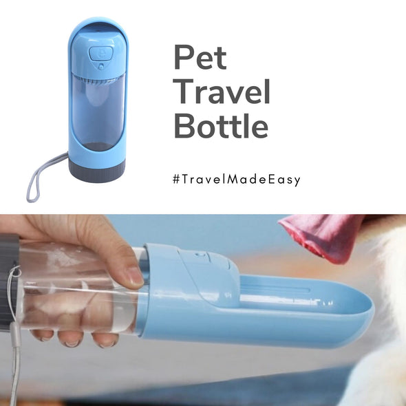 Travel Bottle for Pets with Filter-Pet Glam-Pet travel-accessories for dogs and cats-pet adventure-india- doggy bottle- 5 things to take when travelling with pets-